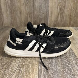 Adidas Retrorun EH1859 Womens US Size 9.5 Black White Running Sneaker Shoes